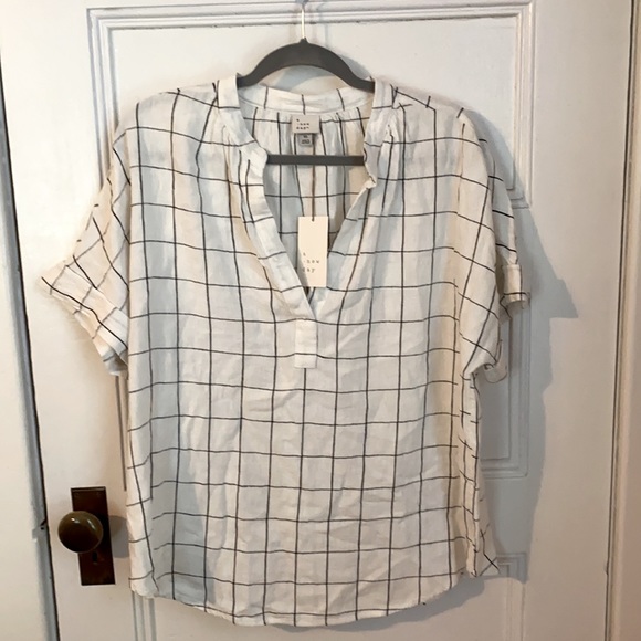 a new day Plaid Linen Blend Top - Picture 9 of 9